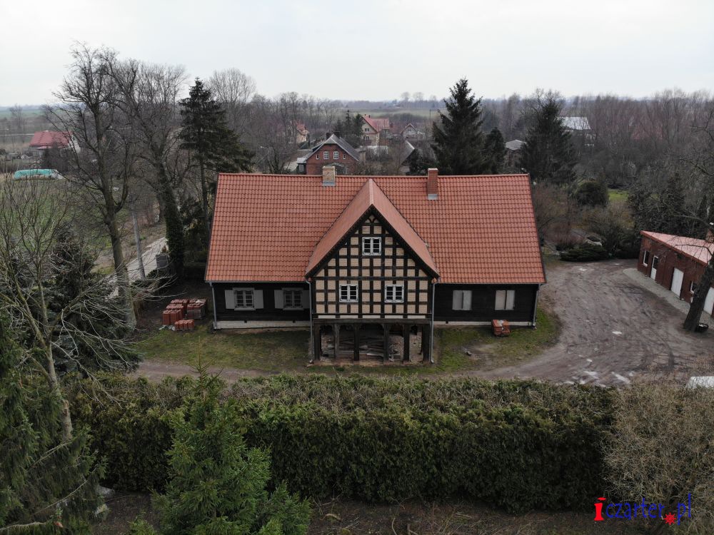 Pętla Żuławska Dom podcieniowy nr. 64 w Żuławkach