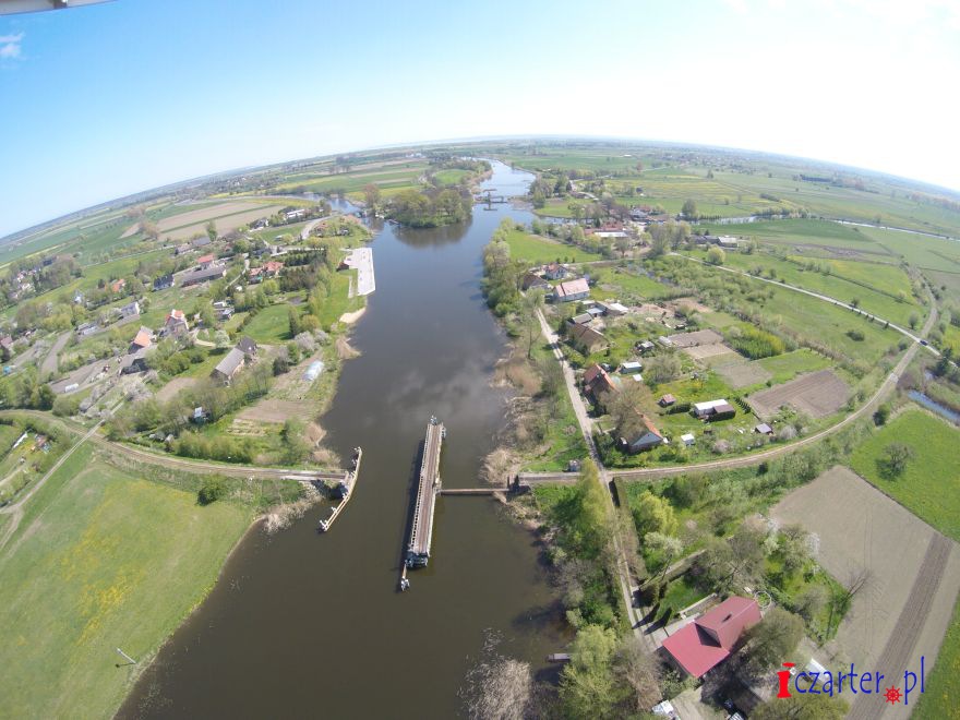 Pętla Żuławska Kolejowy most obrotowy w Rybinie