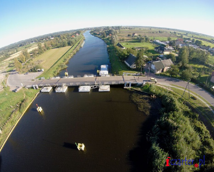 Pętla Żuławska Most pontonowy w Nowakowie